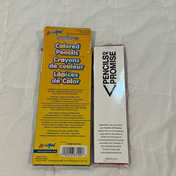 Blue and Yellow Office Pencil Set 10 Pieces - Picture 2 of 2